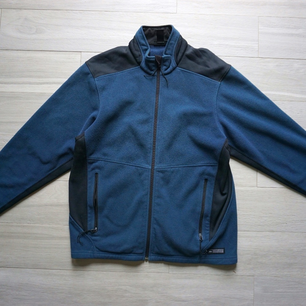 REI Co-op classic Groundbreaker Fleece Jacket Zip Pockets Blue Men's Large